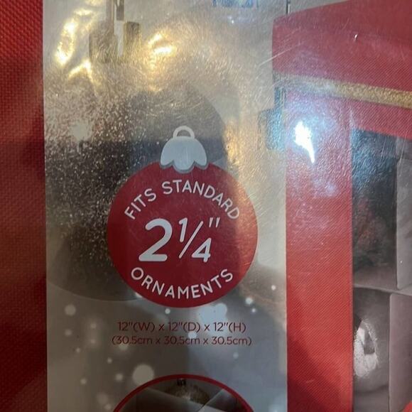 NWT‎ SIMPLY 64 COUNT ORNAMENT STORAGE BOX 12W X 12 D x 12 H - Picture 4 of 6